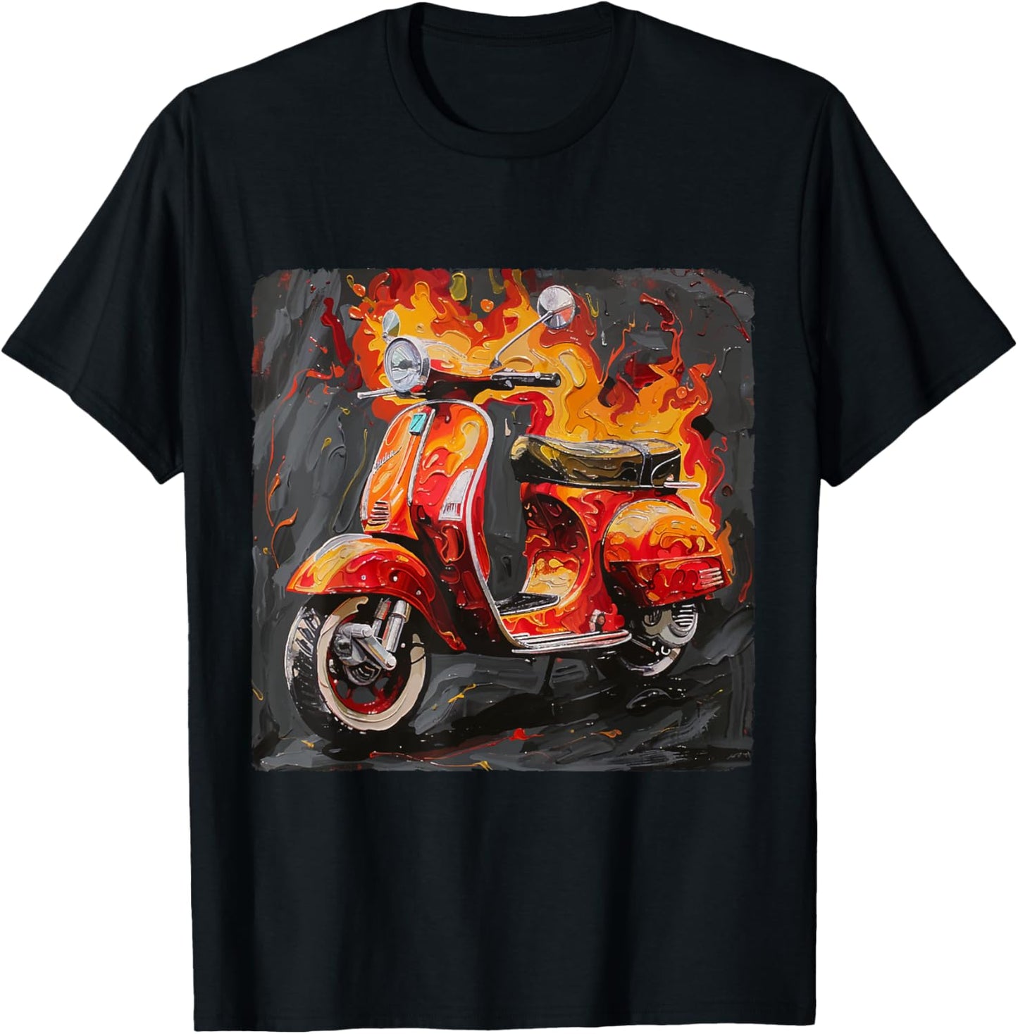 Motorroller Mofa Moped Scooter Rollerfahrer Geschenke T-Shirt - T-Shirt | Black