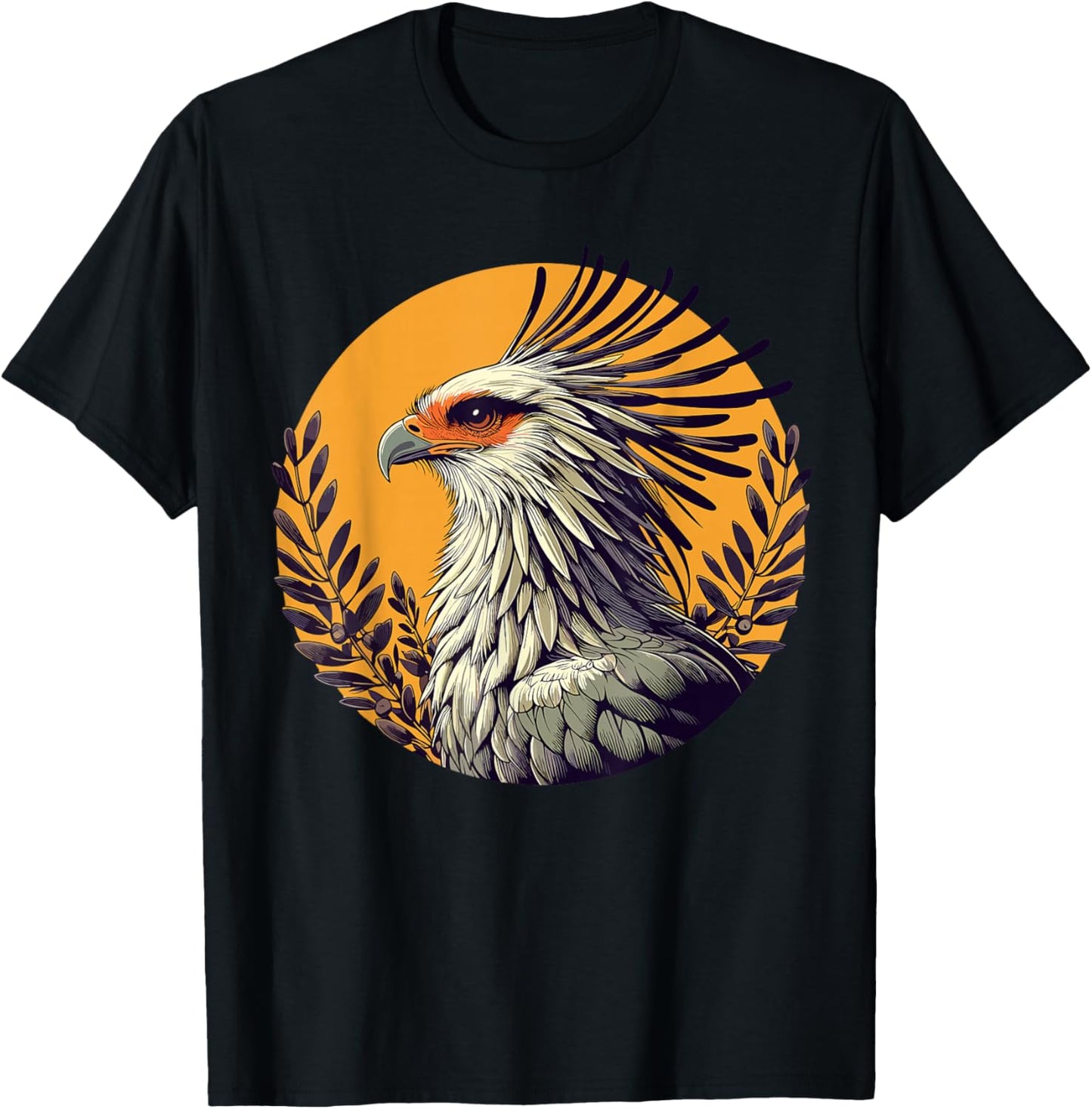 Secretarybird Secretary Bird T-Shirt - T-Shirt | Black