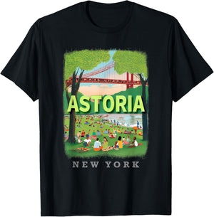 Astoria New York Queens NY Urban Oasis SD662 T-Shirt - T-Shirt | Black