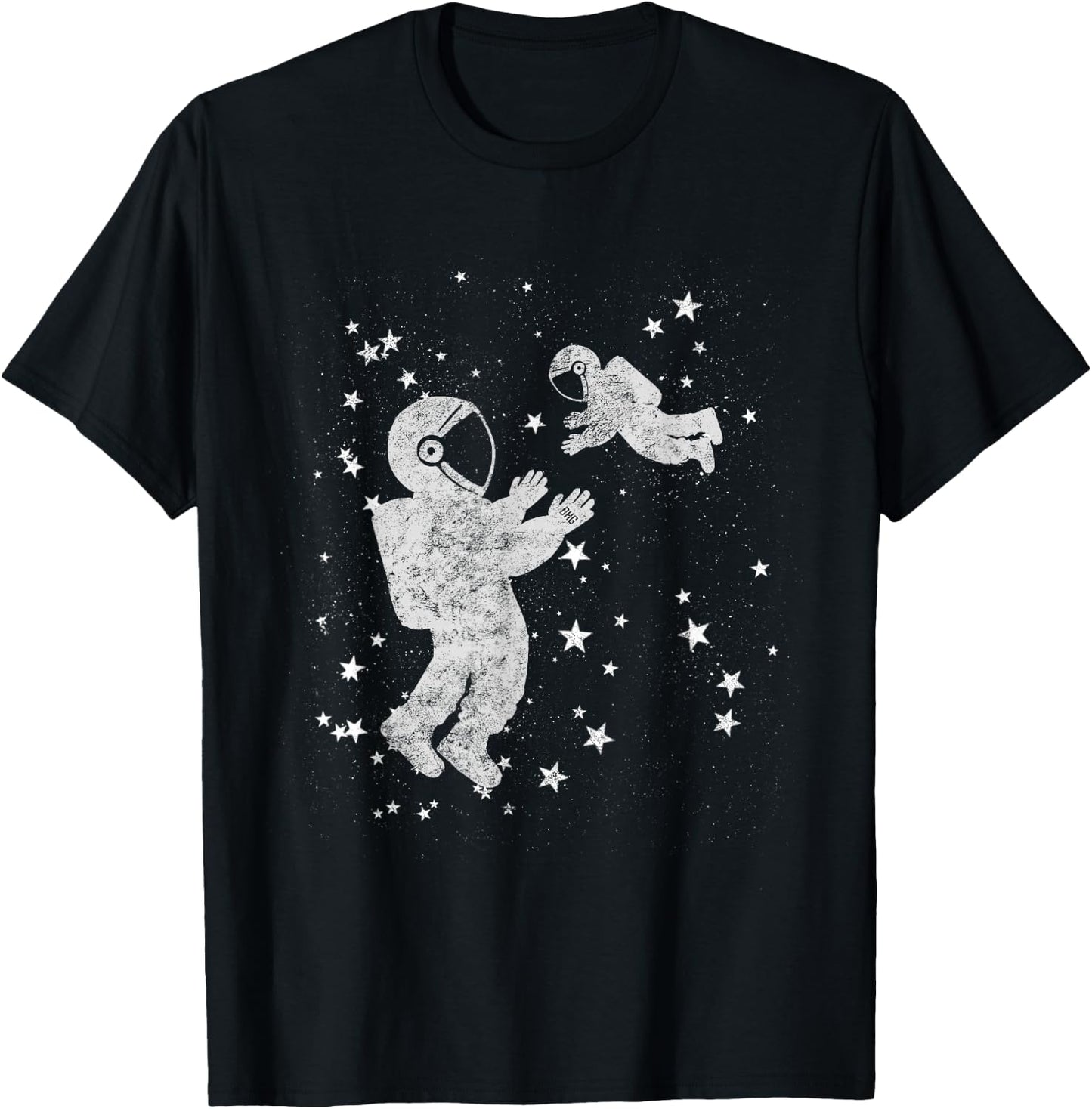 Alpha Parenting Dad Baby Mom Child Father Space Husband T-Shirt - T-Shirt | Black