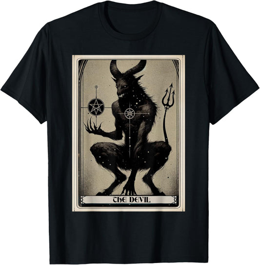 The Devil Tarot Card T-Shirt - T-Shirt | Black