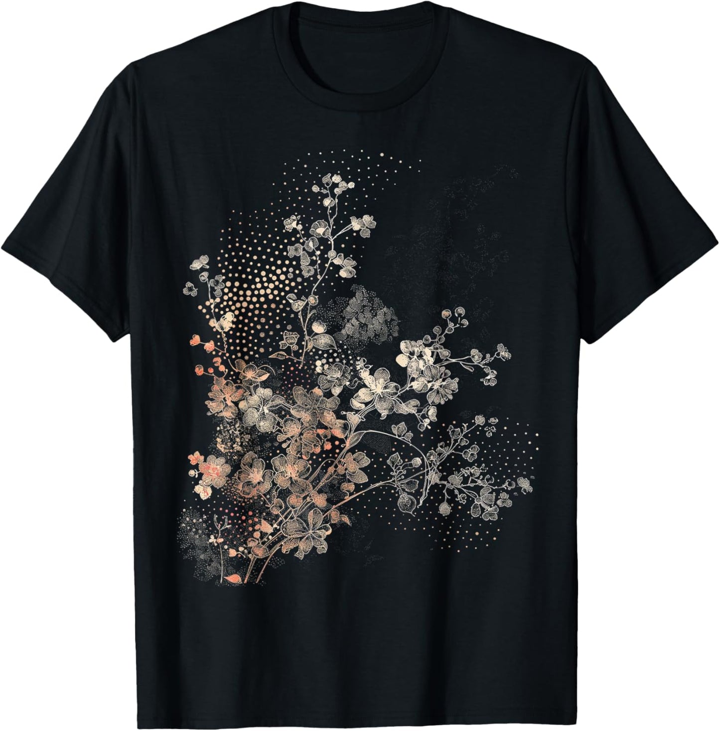 Floral Botanical T-Shirt - T-Shirt | Black