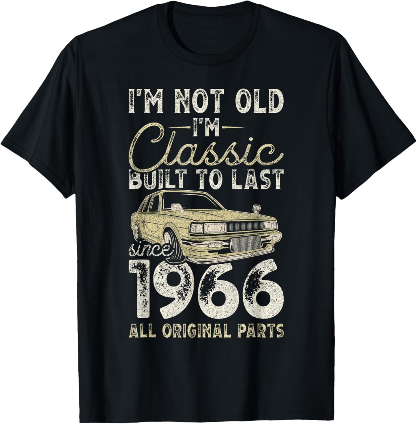 60. Geburtstag, Seit 1966, Oldtimer, 60 Jahre alt T-Shirt - T-Shirt | Black