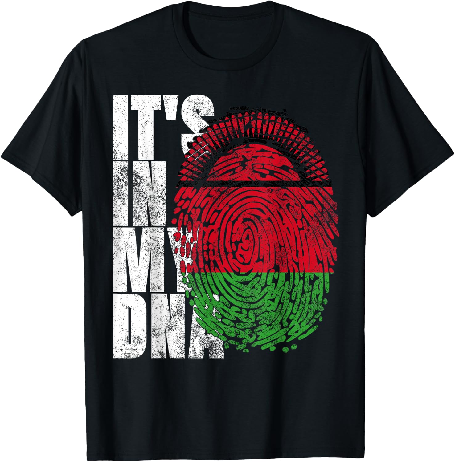 It's In My DNA Malawian Gift African Nyasaland Malawi Flag T-Shirt - T-Shirt | Black