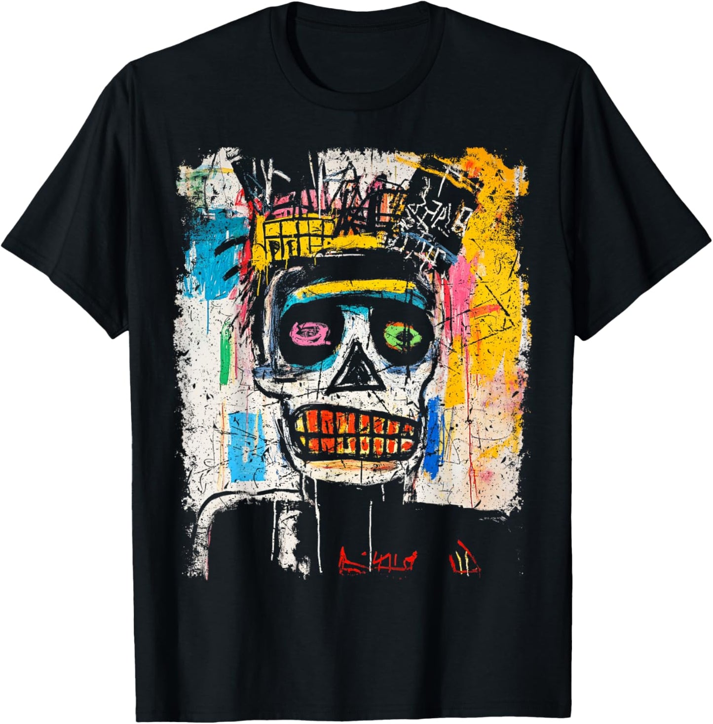 Pop Art Style 90s Men's Graffiti T-Shirt - T-Shirt | Black