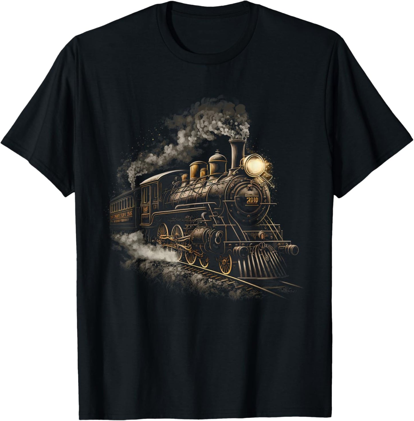 Train Vintage Locomotive Model Railroad Train Lover T-Shirt - T-Shirt | Black