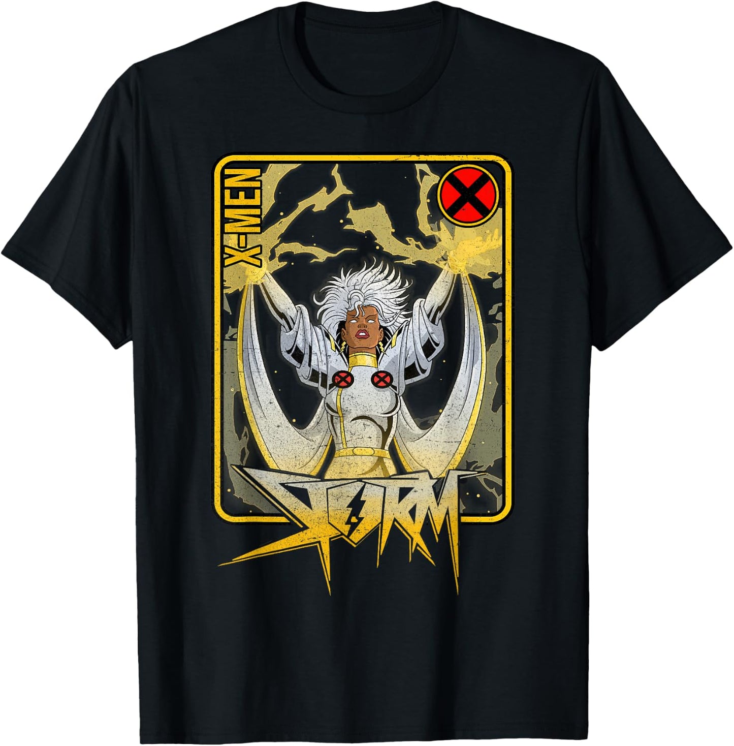 Marvel X-Men Storm Playing Card T-Shirt - T-Shirt | Black