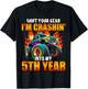 5th Monster Truck Birthday Party Birthday Boy Toddler T-Shirt - T-Shirt | Black