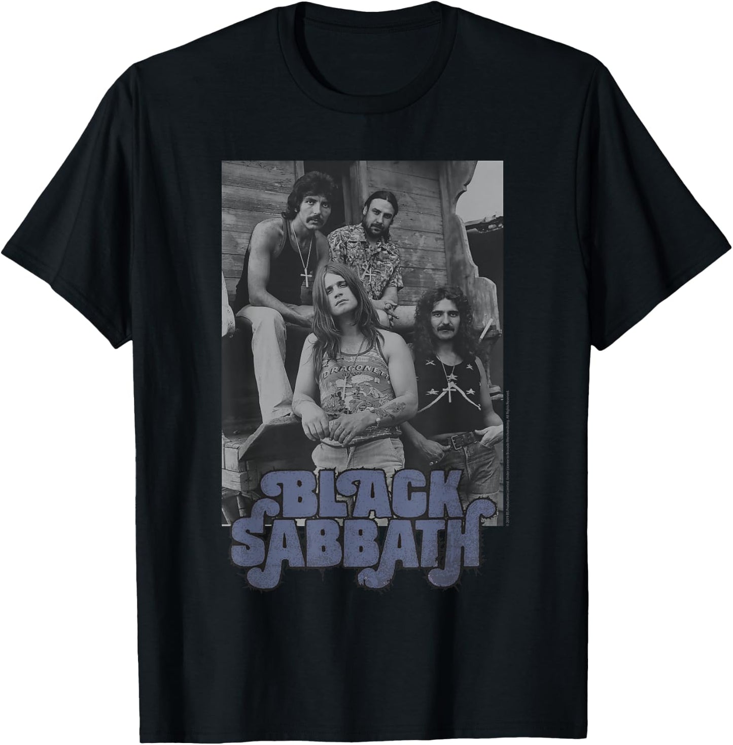 Black Sabbath Official B&W Band Photo T-Shirt - T-Shirt | Black