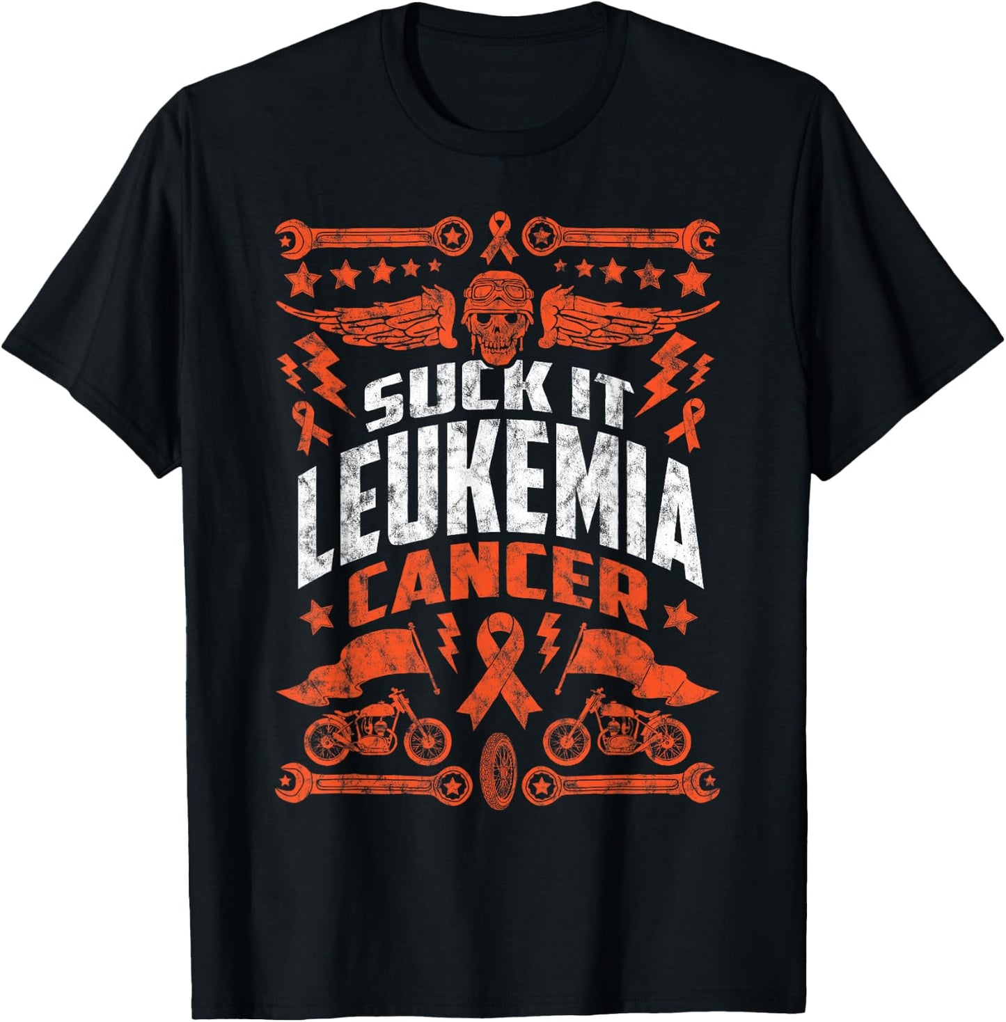 Suck It Leukemia | Motorcycle T-Shirt - T-Shirt | Black