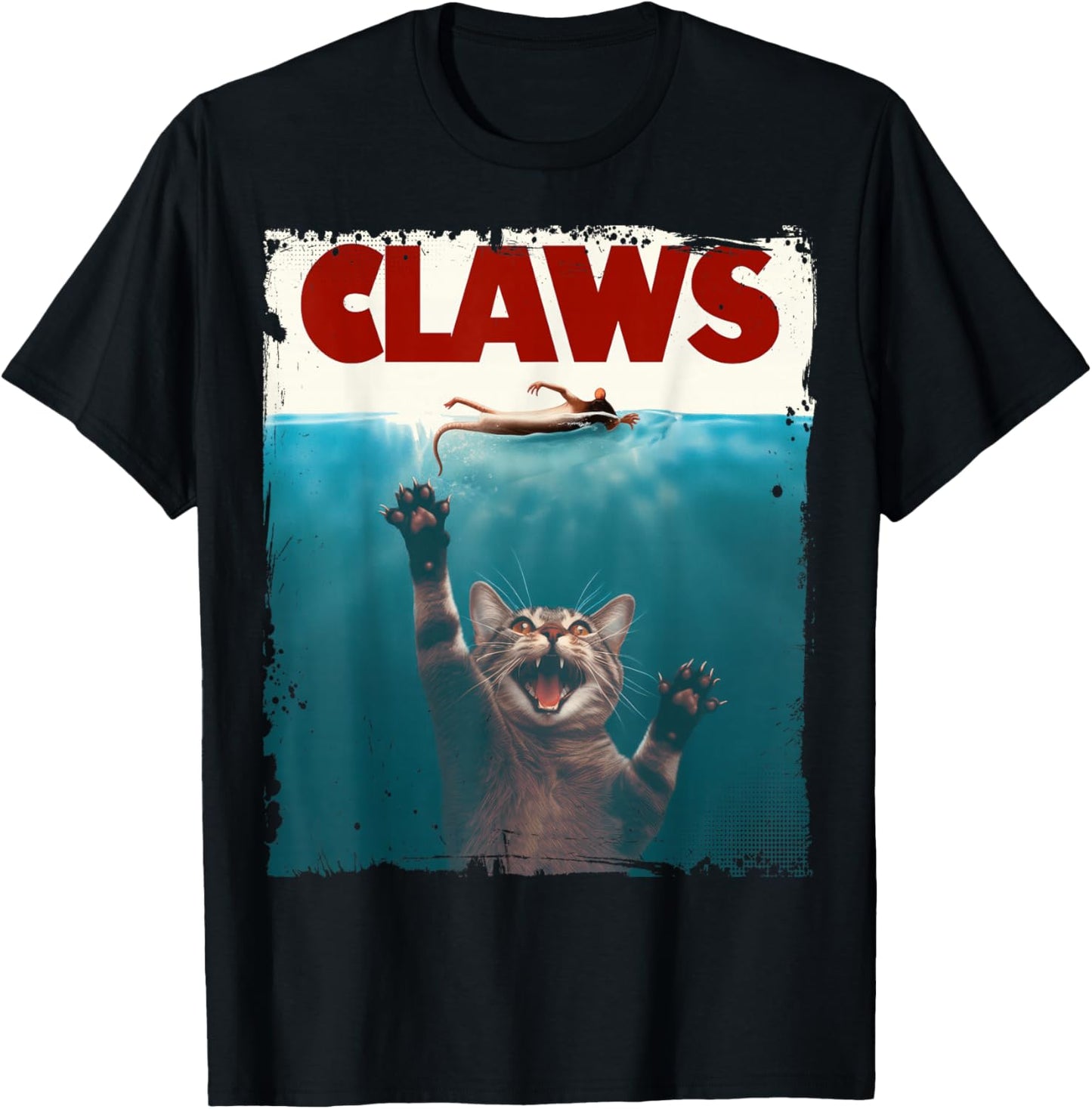 Claws Funny Cat I Love Cat Paws Cat Parody Animal Lover T-Shirt - T-Shirt | Black