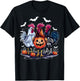 Retro Pumpkin Rooster Bat Chicken Farm Animal Spooky Party T-Shirt - T-Shirt | Black