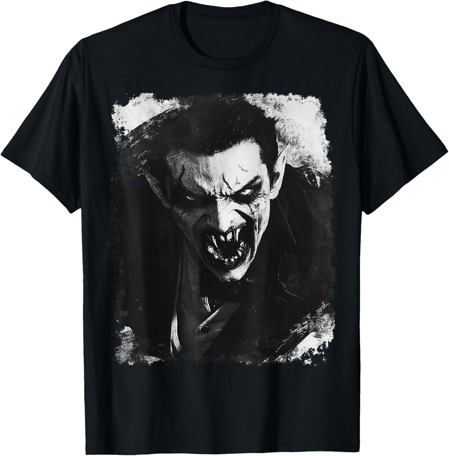 Retro Fashion Vampire Halloween Design 2025 T-Shirt - T-Shirt | Black