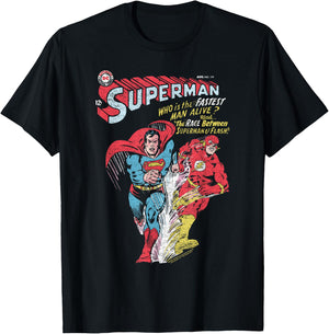 Justice League The Flash & Superman Fastest T-Shirt - T-Shirt | Black