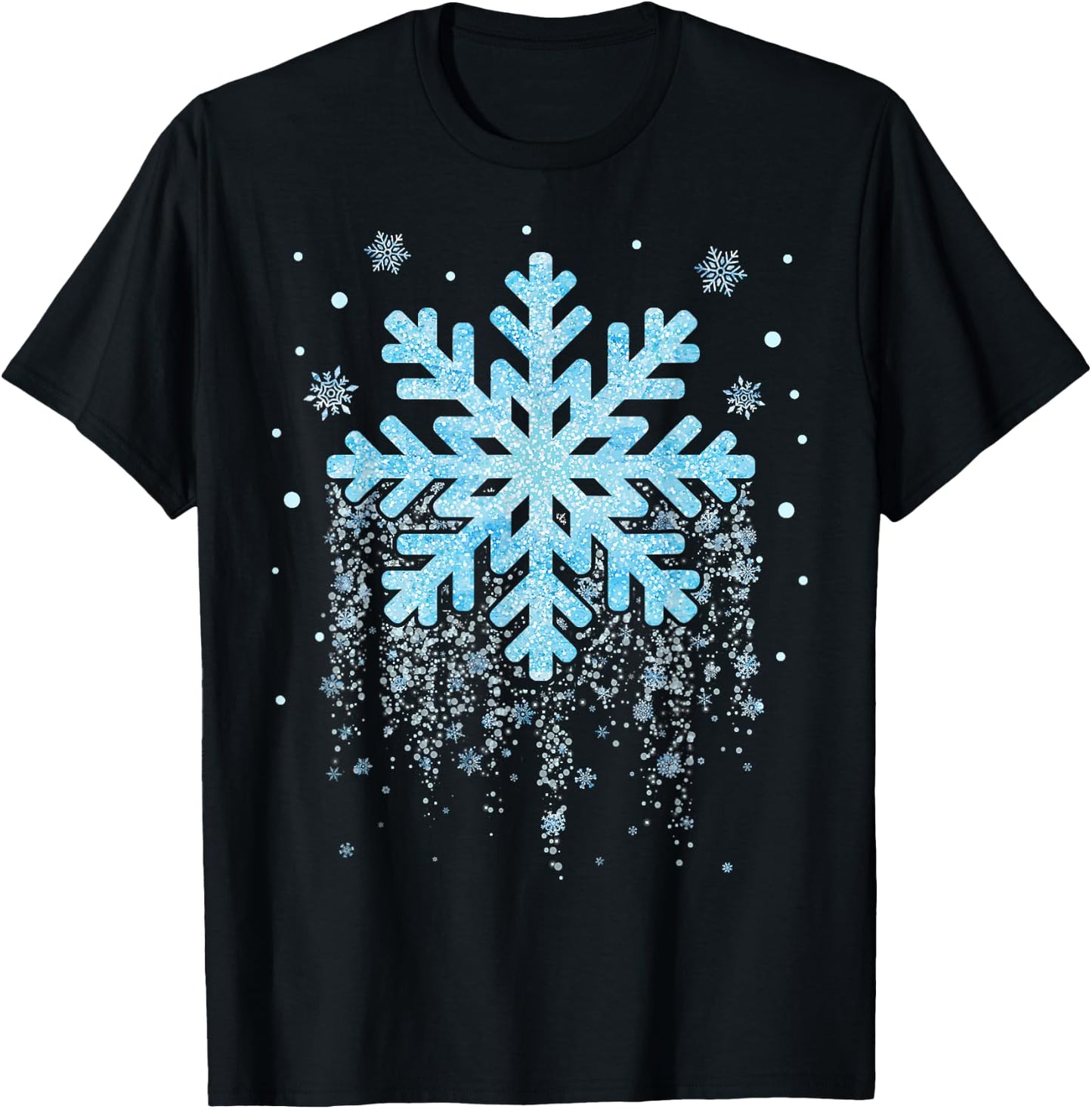 Snowflake Costume Winter Christmas Matching Kids T-Shirt - T-Shirt | Black