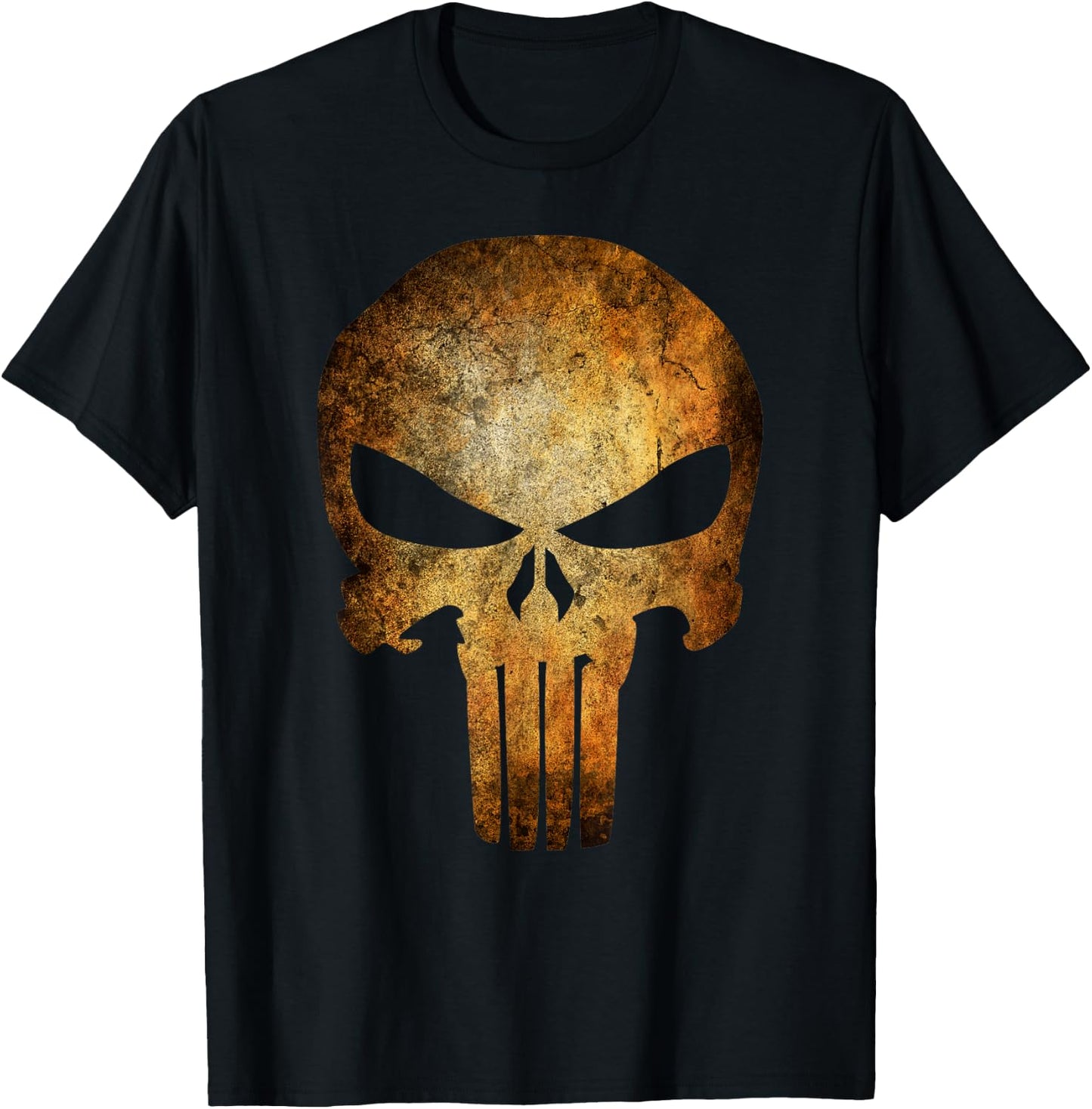 Marvel Punisher Rusted Skull Logo T-Shirt - T-Shirt | Black