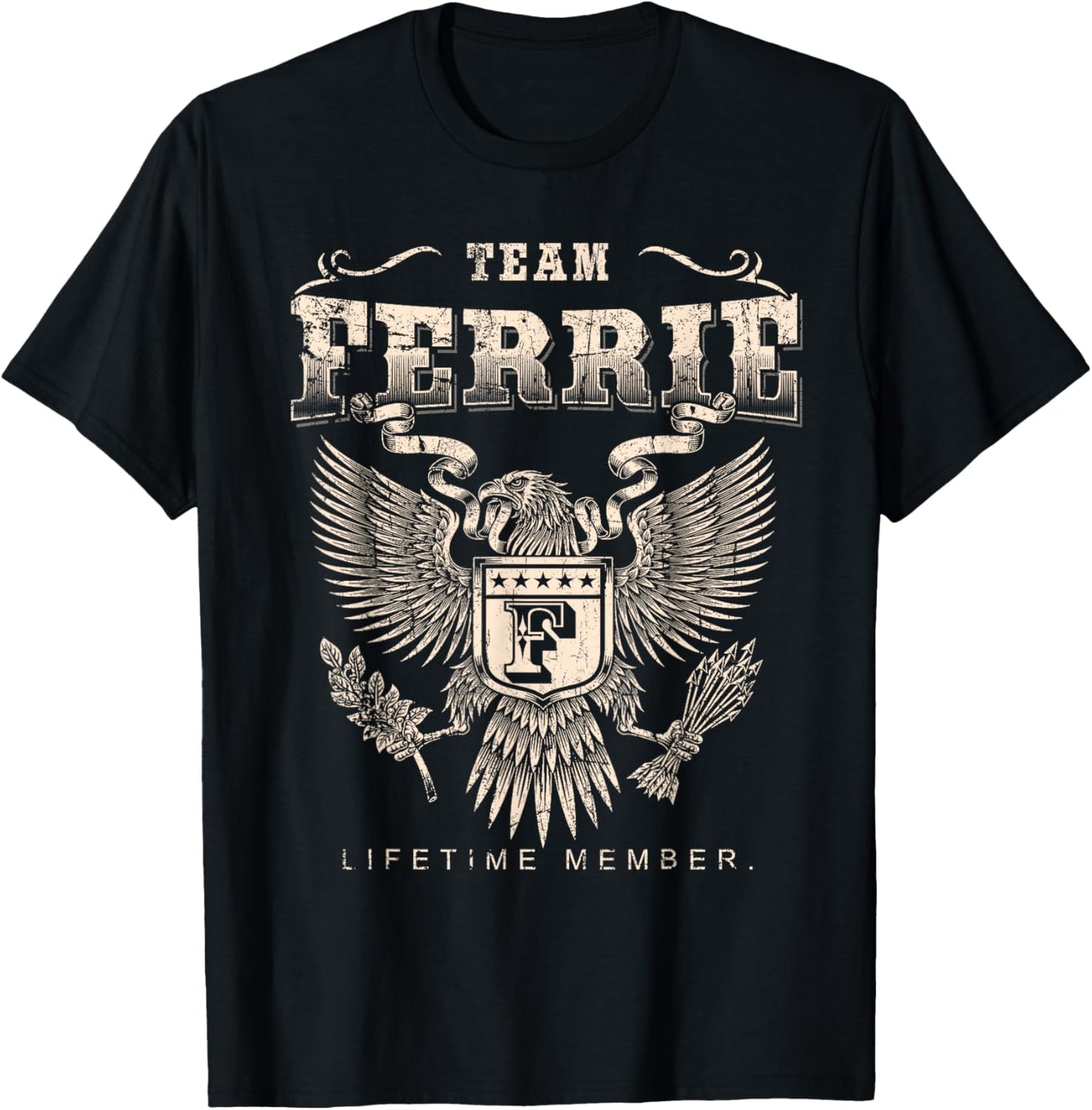 Team Ferrie Lifetime Member - Ferrie Name T-Shirt - T-Shirt | Black
