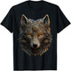 Wolf Mandala Artwork Animal Print Animal Lovers T-Shirt - T-Shirt | Black