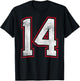 Number Fourteen 14 T-Shirt - T-Shirt | Black