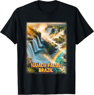 Iguacu Falls Brazil Shirt Iguazu National Park Family Trip T-Shirt - T-Shirt | Black