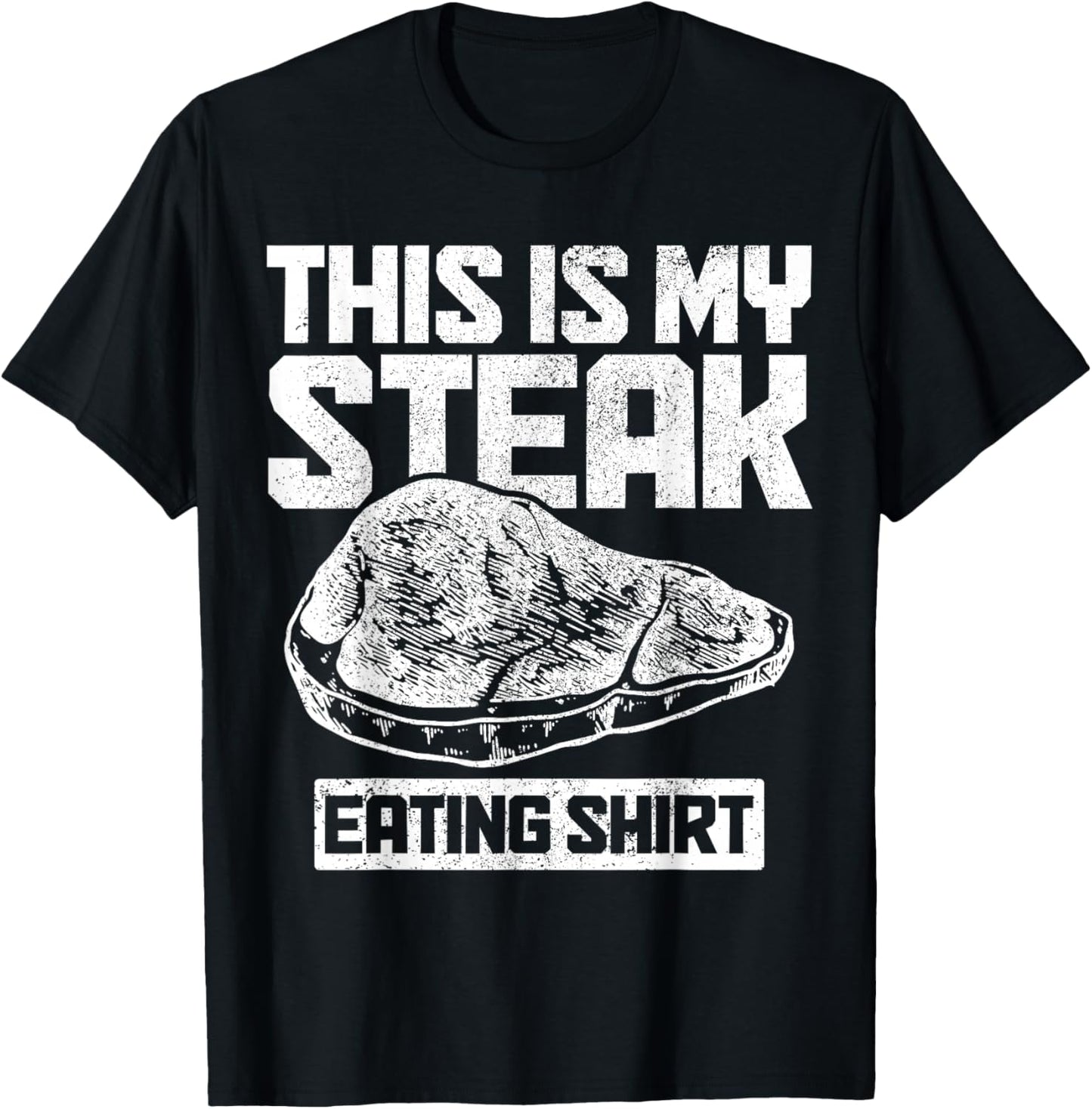 BBQ Barbecue Grill Grilling Funny This Is My Steak Eating T-Shirt - T-Shirt | Black