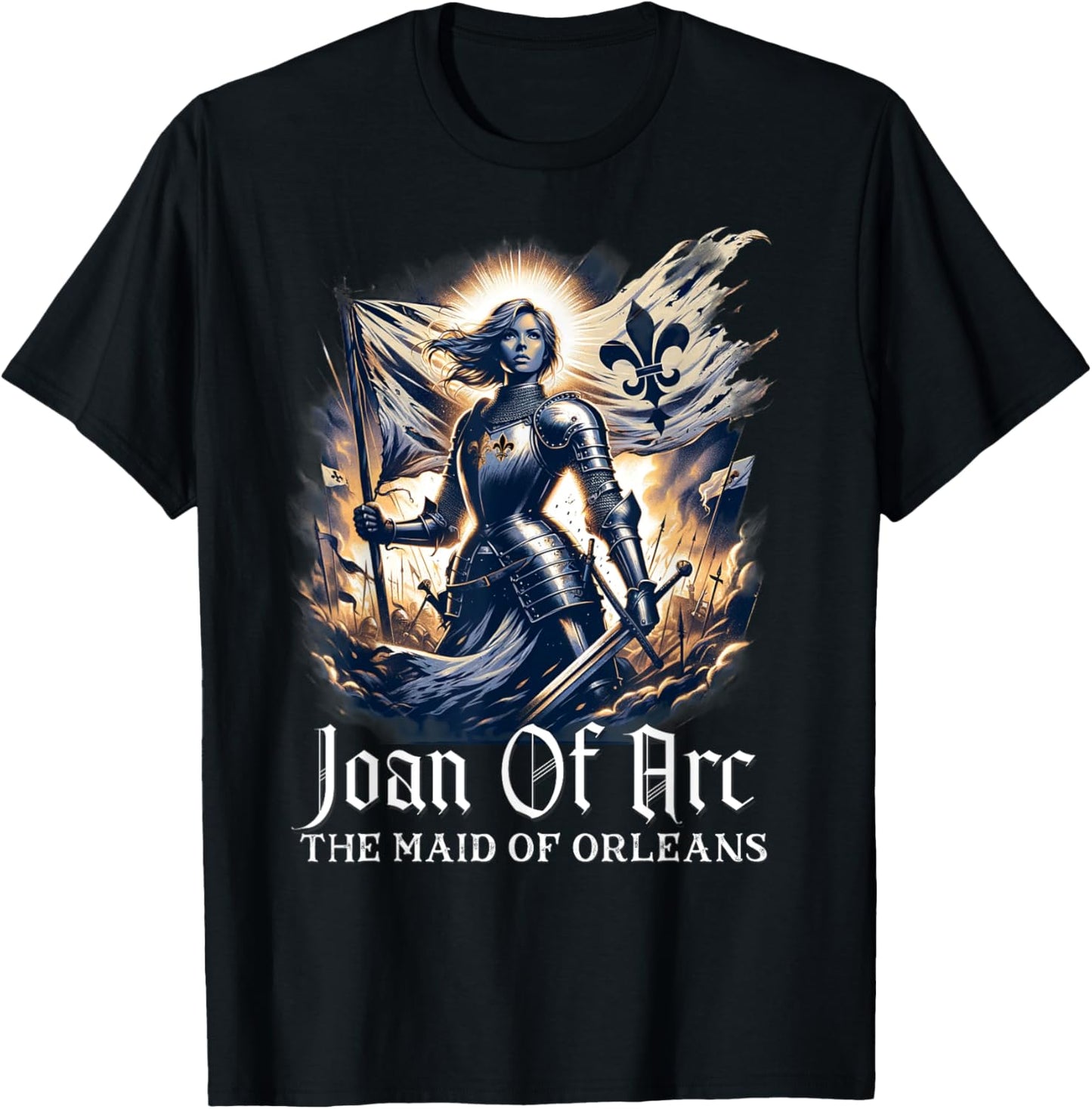 Saint Joan of Arc Catholic T-Shirt - T-Shirt | Black