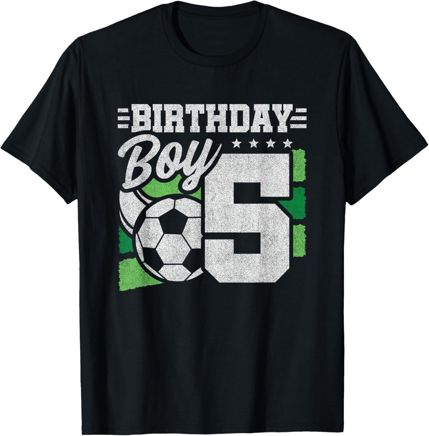 5 Year Old Soccer Birthday - Boys 5th Birthday Soccer T-Shirt - T-Shirt | Black