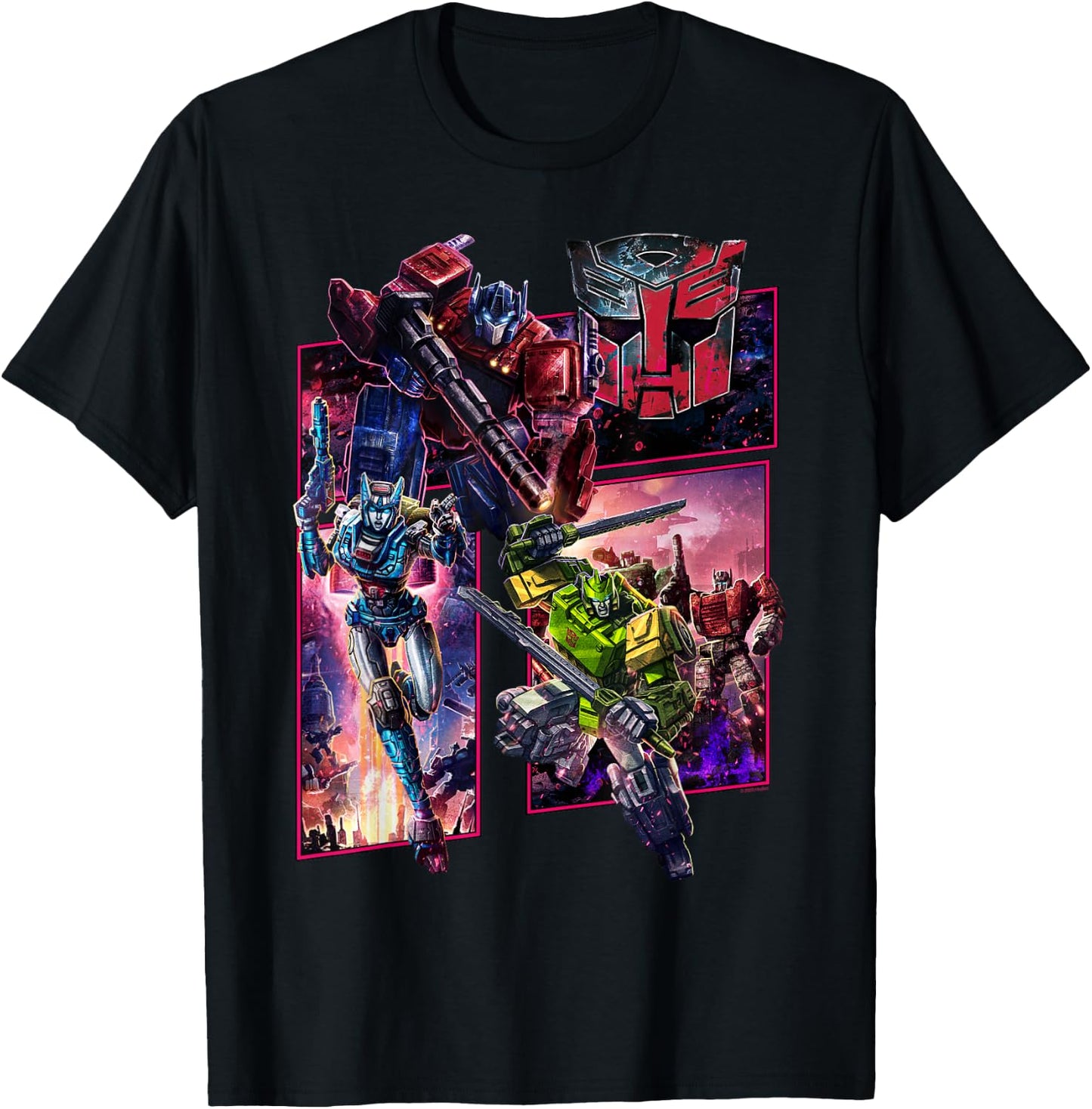 Transformers: War for Cybertron Autobot Panels Small T-Shirt - T-Shirt | Black