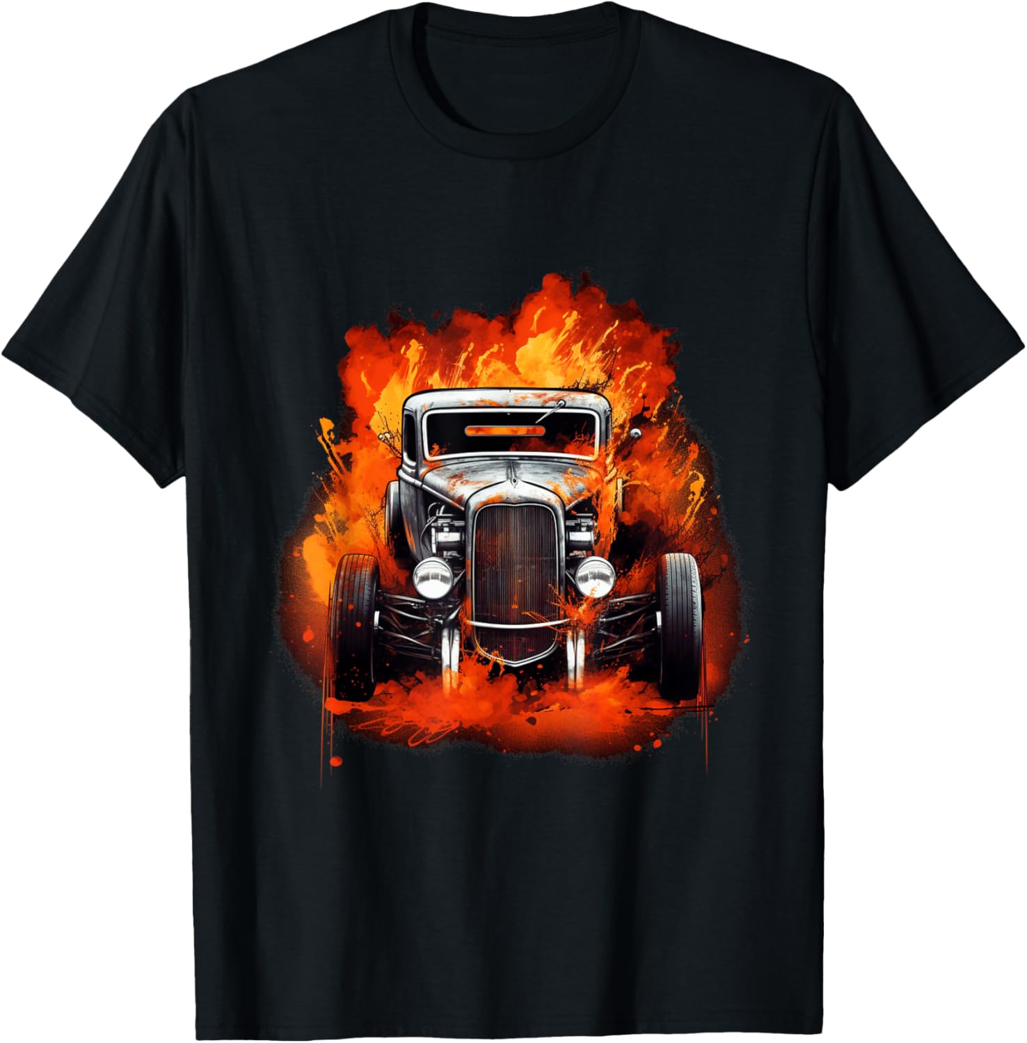 Hot Rod Rat Rod Vintage Classic Car Men T-Shirt - T-Shirt | Black
