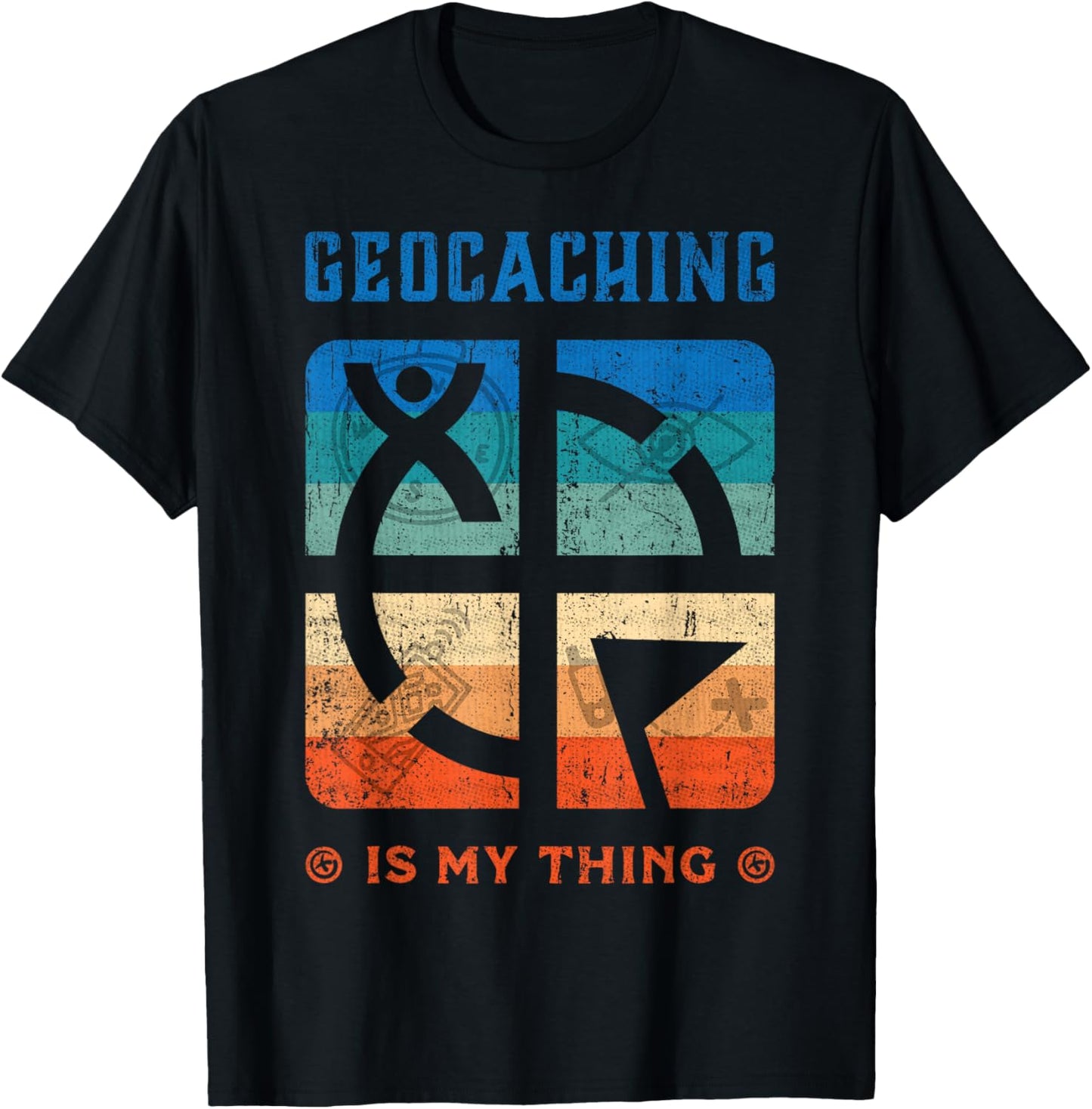 Geocacher Geocaching Supplies Kit Tools Trinkets Geocaching T-Shirt - T-Shirt | Black