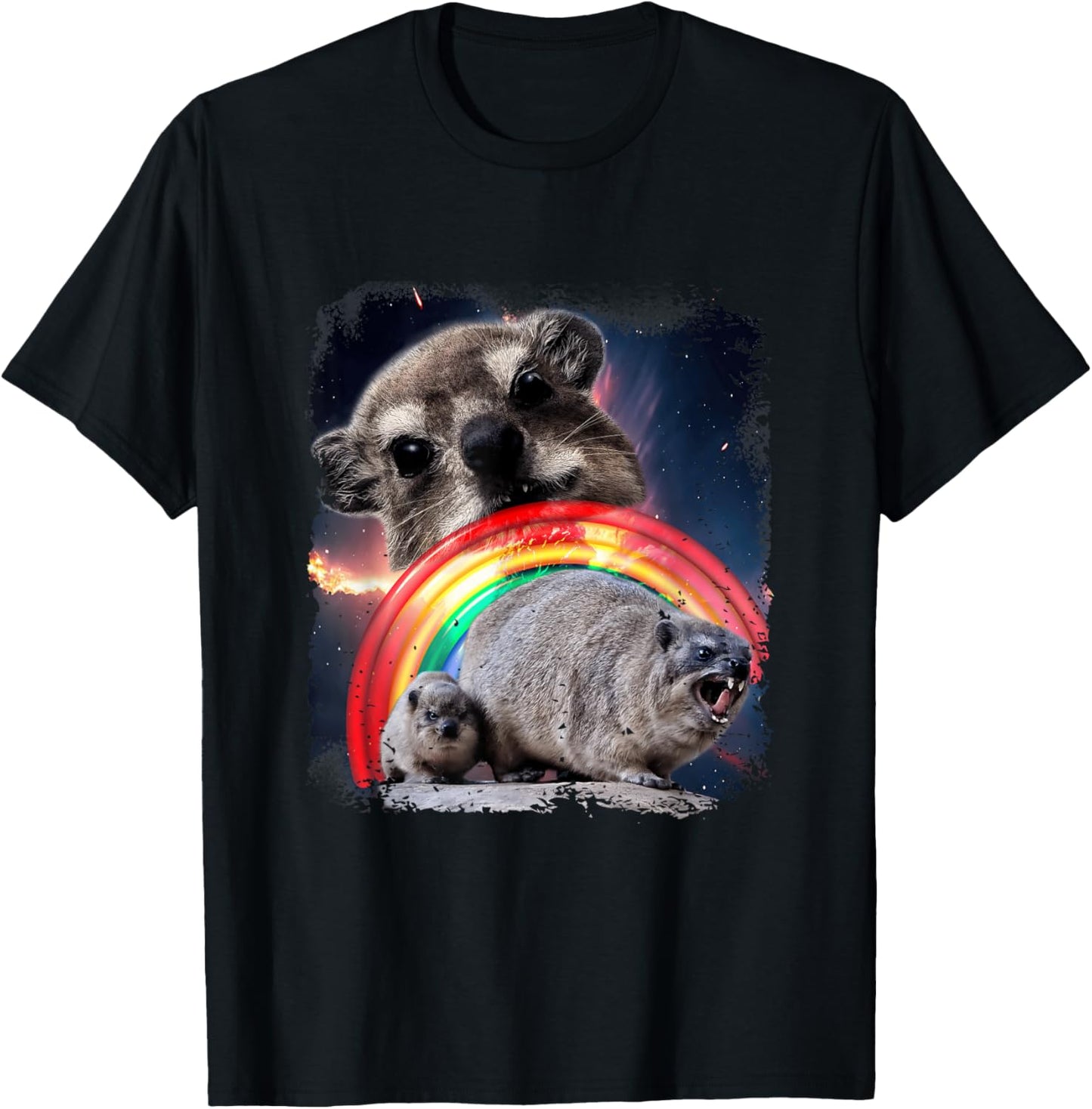 Ugly Funny Meme Retro Animal , Black, S T-Shirt - T-Shirt | Black