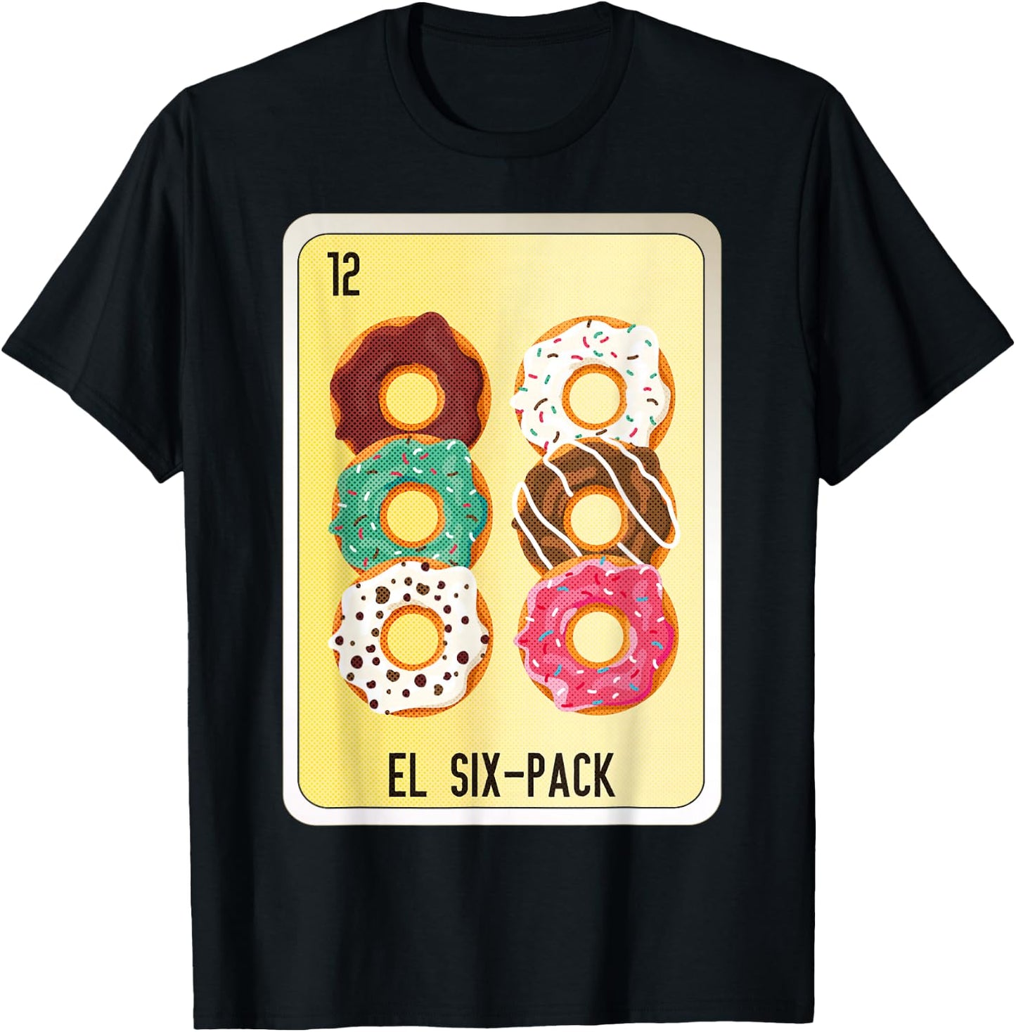 El Six-Pack Mexican Slang Chicano Bingo Cards T-Shirt - T-Shirt | Black