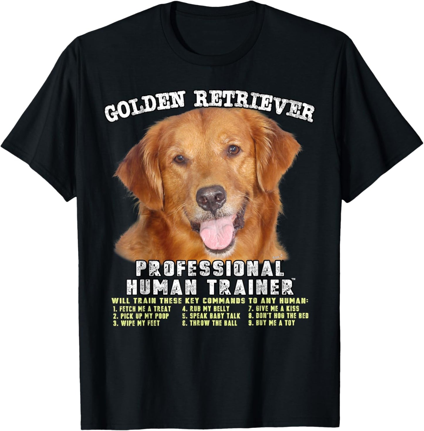 Golden Retriever Professional Human Trainer T-Shirt - T-Shirt | Black