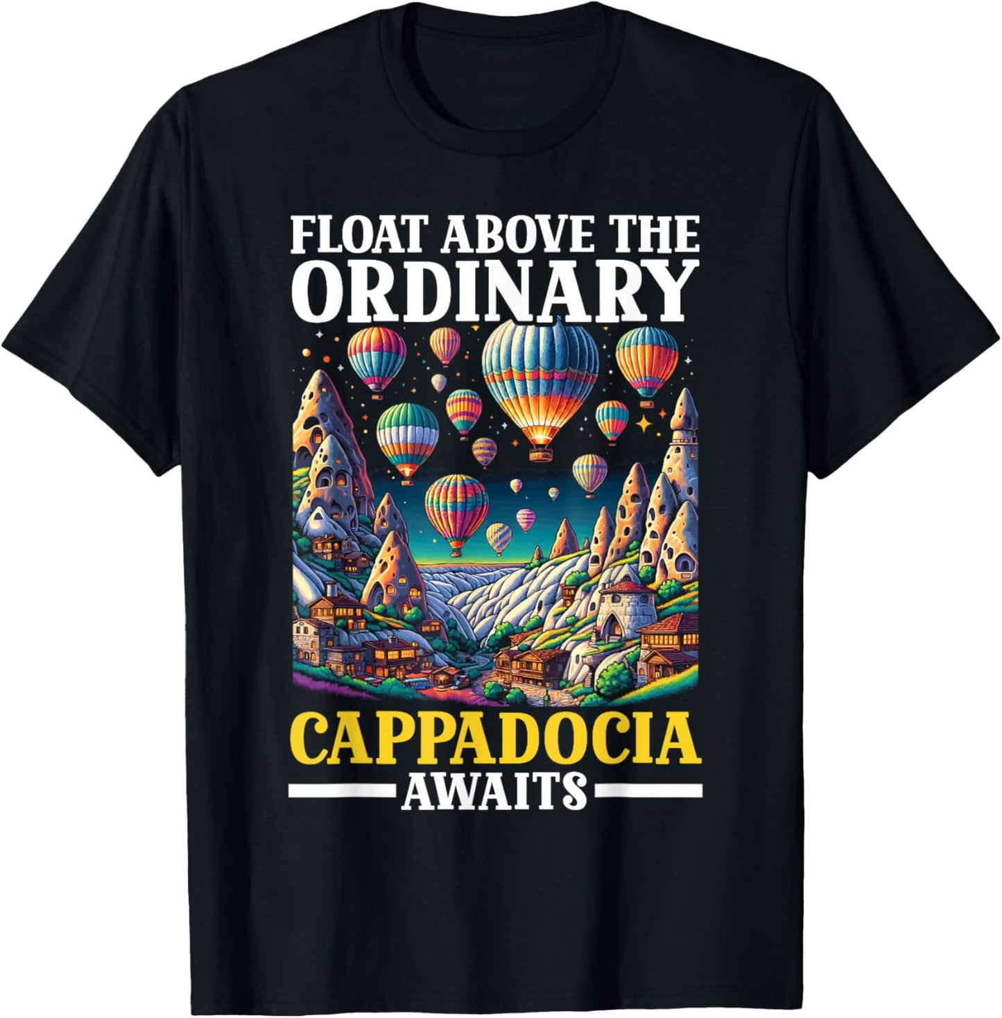 Cappadocia Turkey Travel Vacation Turkish I Love Turkey T-Shirt - T-Shirt | Black