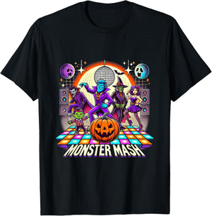 Monster Mash Vintage Ghost Halloween Funny T-Shirt - T-Shirt | Black