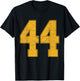 Number 44 Numbered Uniform Sports Team Jersey 44th Birthday T-Shirt - T-Shirt | Black