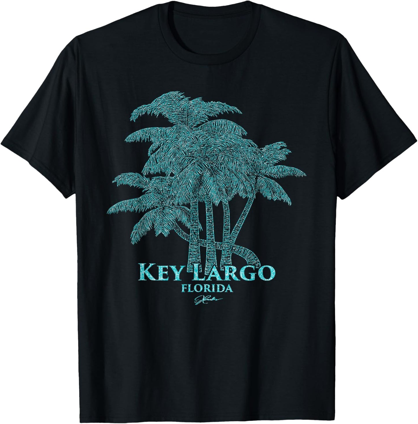 JCombs: Key Largo, FL, Palm Trees T-Shirt - T-Shirt | Black