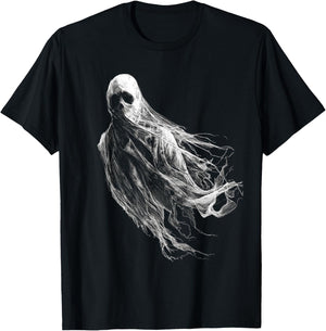 Ghost Costume Halloween Graphic Art Ghost T-Shirt - T-Shirt | Black