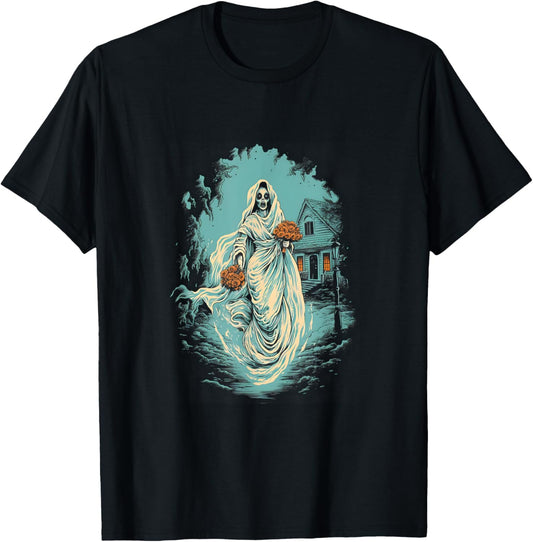 Ghost Bride / La Llorona by Haunted Horror Halloween T-Shirt - T-Shirt | Black