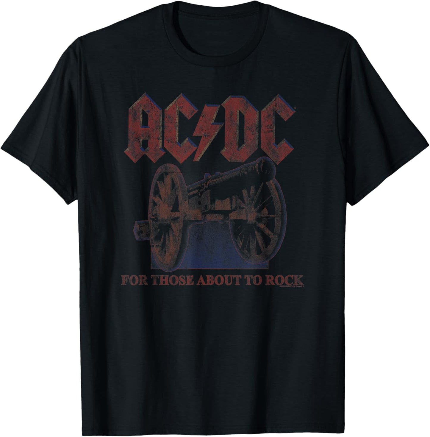 Official AC/DC for Those About to Rock Canon Rock Music Band T-Shirt - T-Shirt | Black