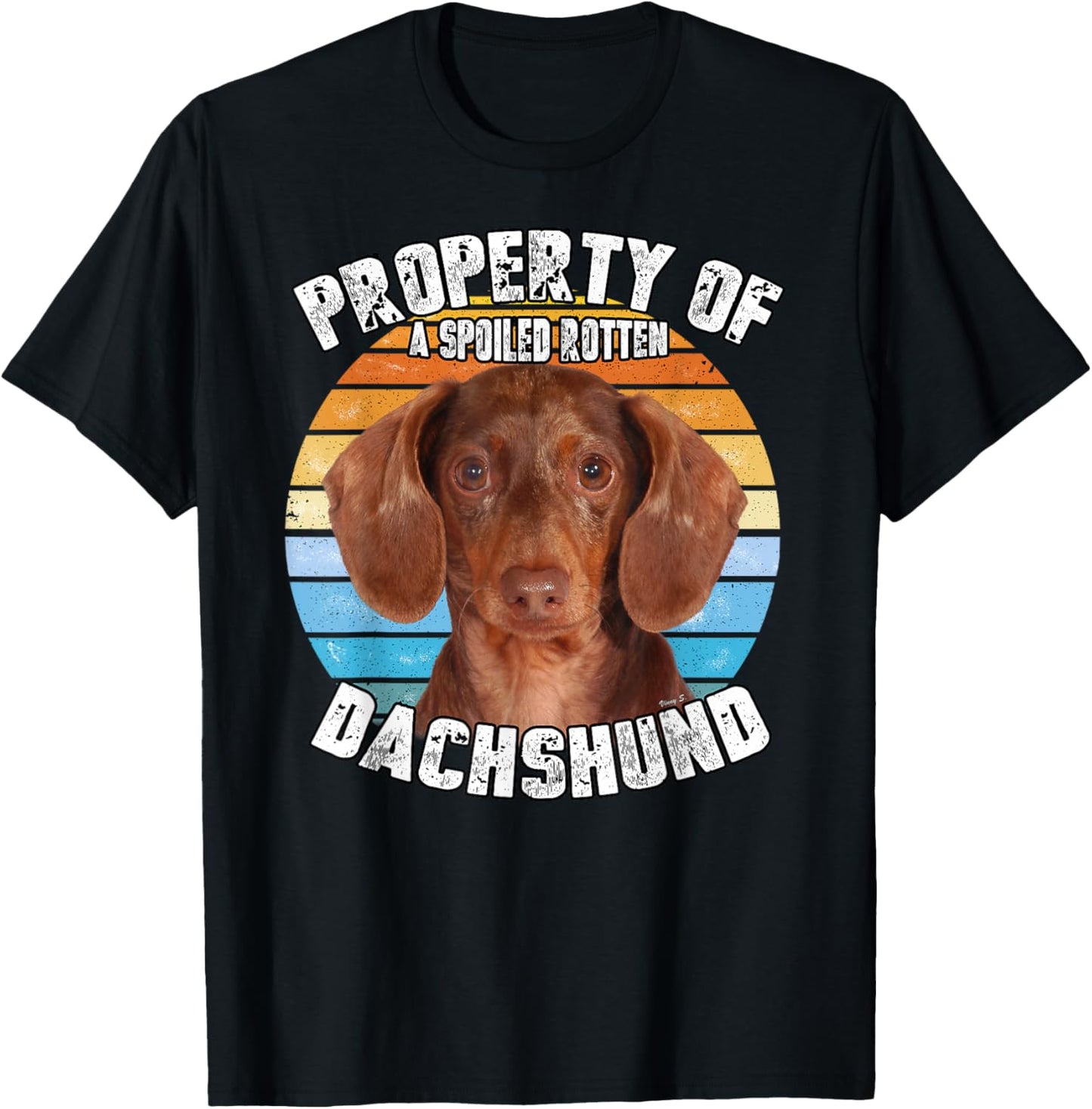 Dachshund Tan Owner Lover Property Of T-Shirt - T-Shirt | Black