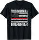 Proud Grandma of a Firefighter Fireman T-Shirt - T-Shirt | Black