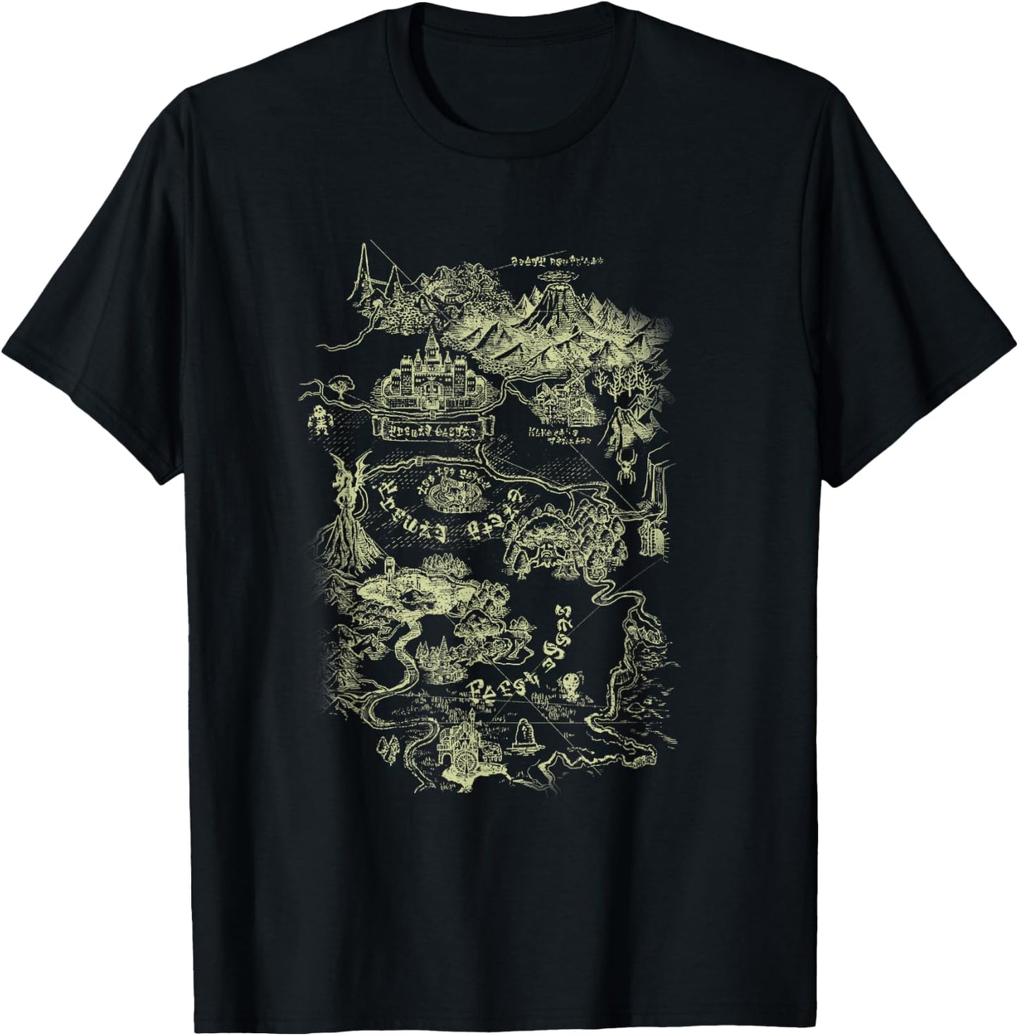The Legend of Zelda Hyrule Map T-Shirt - T-Shirt | Black