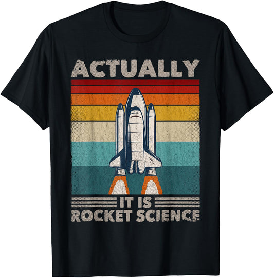 Funny Rocket Science Aerospace Engineer T-Shirt - T-Shirt | Black