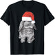 Lop Eared Bunny Rabbit In Santa Claus Christmas Hat T-Shirt - T-Shirt | Black