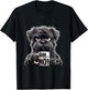 Grimmiger Hund Arbeitskollegen Herren Damen Lustiges Hund T-Shirt - T-Shirt | Black