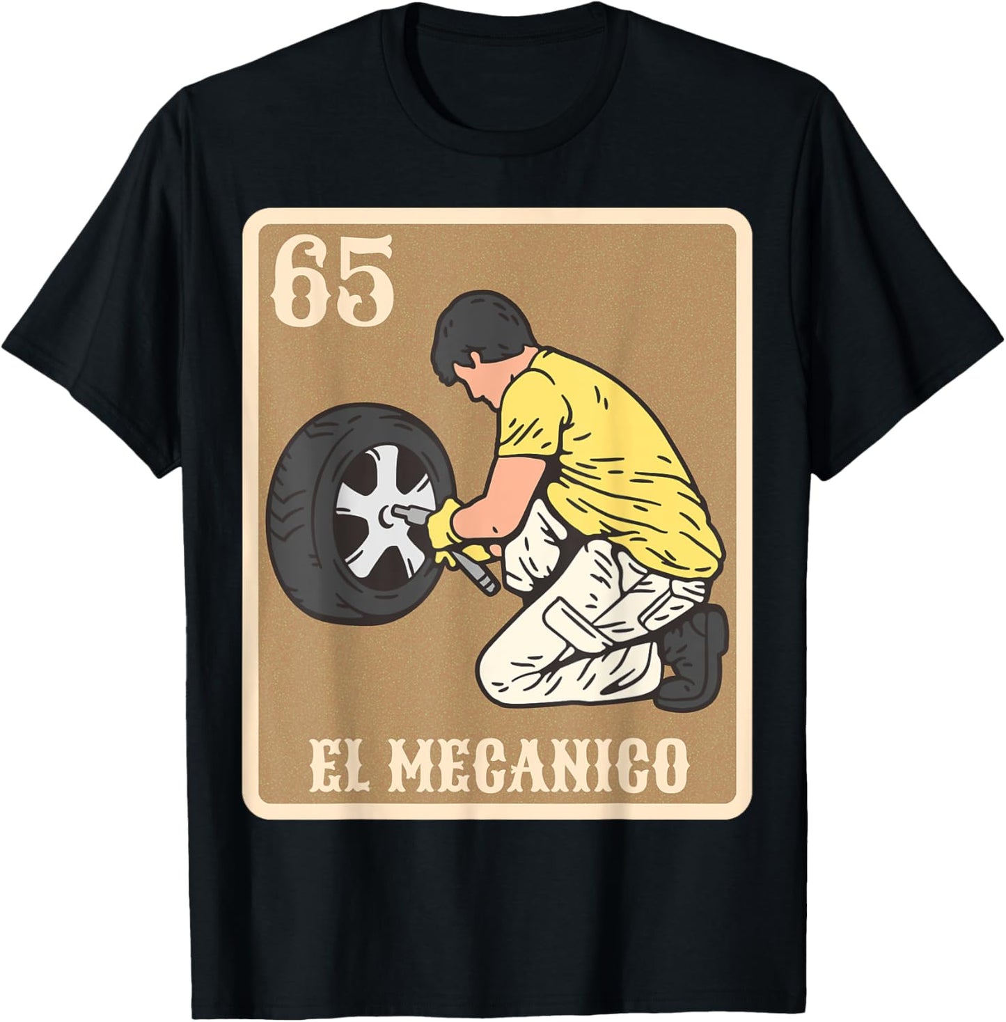 EL Mecanico Lottery Gift Spanish Bingo Card Game T-Shirt - T-Shirt | Black
