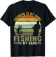 Grandpa is My Name Fishing is My Game Retro Design T-Shirt - T-Shirt | Black