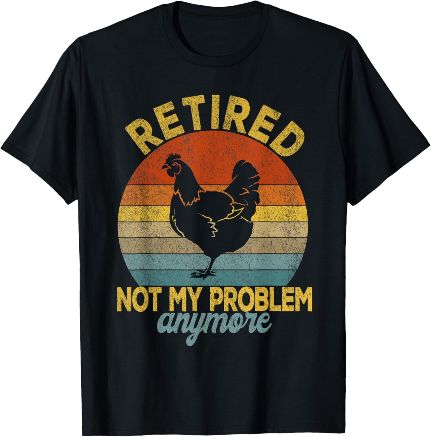 Funny Retired Definition Retirement Plan Raising Chickens T-Shirt - T-Shirt | Black