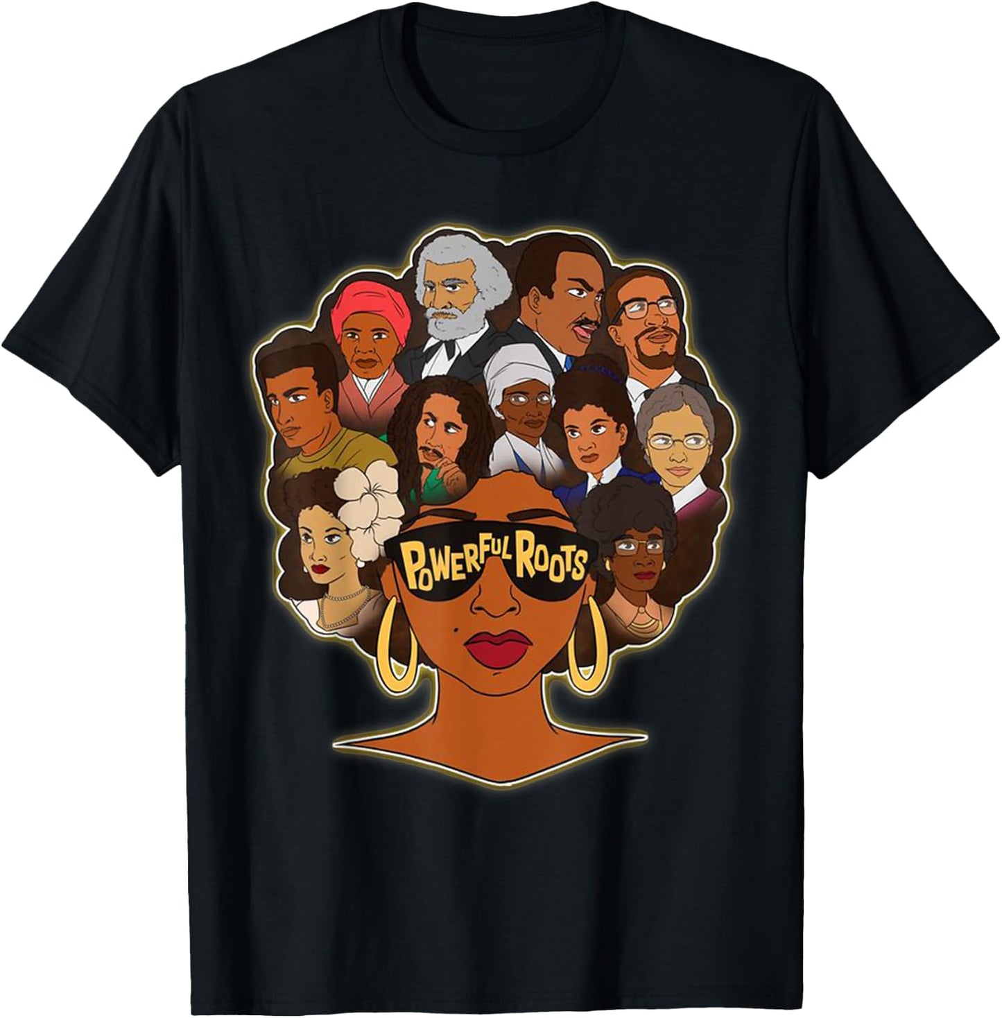 Powerful Roots Black History Month I Love My Roots Gifts T-Shirt - T-Shirt | Black